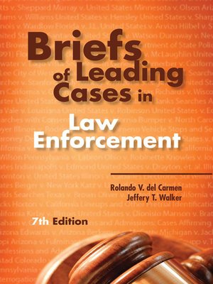 cover image of Briefs of Leading Cases in Law Enforcement